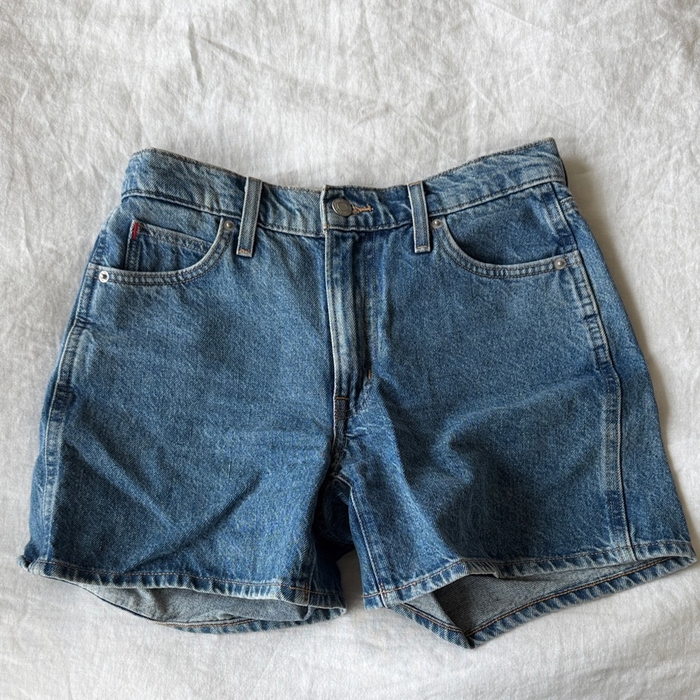 Aritzia Mid-Blue Denim Jean Shorts